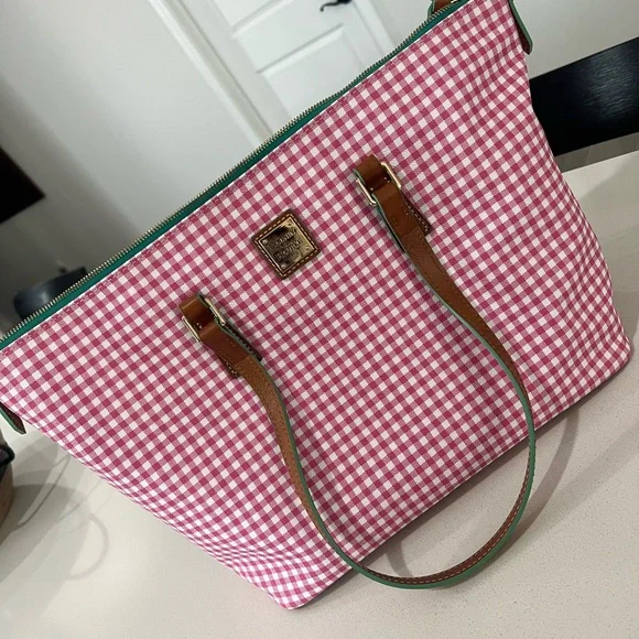 Dooney & Bourke Pink Checkered Women's Bag - Picture 5 of 5